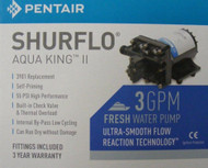 Shurflo Aqua King 4138-111-E65 Washdown Water Pump 3.0GPM 55PSI 12V Boat RV Camp
