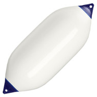 Polyform F-11 WHITE Series F Boat Fender Inflatable 21.2"x57.5" Twin Eye WHITE