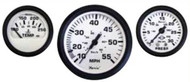 Faria 32950 Euro White Gauge OMC Tach System Check Ind Gas O/B 7000 RPM Gauge
