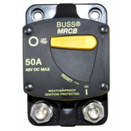 Marpac Circuit Breaker 50 Amp w Switch Function Bussmann 187 Firewall Mount Boat