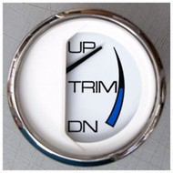 Faria 13809 Chesapeake White SS Trim Gauge for Johnson Evinrude Suzuki Outboard