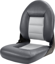 Tempress Navistyle Boat Seat High Back Vinyl CHARCOAL/GRAY 23.5Hx18.5Wx19.5D