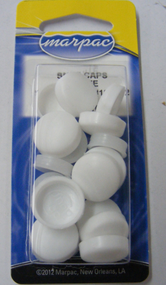 10PK Marpac 7-6060 Snap Molded Plastic Cap White for Screw #10, #12 Boat Marine