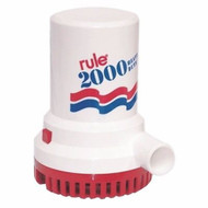 Rule 10 Bilge Water Pump 2000 GPH NON-Automatic 12V Submersible Marine Boat