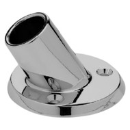 Seachoice 37801 60 Deg Round Base Fiting-7/8-Chrome plated Zamak Rail