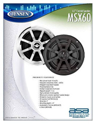 Jensen MSX60B Speakers 6.5" Coaxial by UNIT Black 65 watts 65Hz-20kHz  Boat