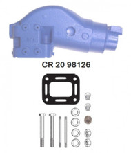 BARR 98126 Exhaust Elbow Low Profile Center Riser Crusader 5-5.7-7.4-8.1-8.2 V8