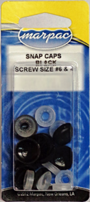 10PACK Marpac 7-6055 Snap molded plastic Cap BLACK for screw #6 #8 Boat Cabin