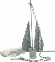 Seachoice KIT Anchor 10Lbs Shackle 5/16" Chain 1/4"x4' Anchor Line Rope 3/8"x150'