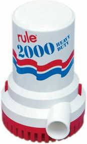 Rule 10 Bilge Pump 2000 GPH 12V Submersible Non-Automatic Boat Sailboat Marine