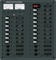 Blue Sea 8380 Electrical Panel DC Main 22 Position 100A Voltmeter Ammeter boat