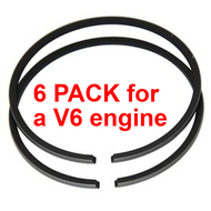 6PACK Johnson Evinrude 150-175HP 1991-92 Ring Kit Piston STD 3.6" Eagle 433096