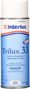 Interlux Trilux 33 Aerosol WHITE Antifouling With Biolux Aluminum-Lower Unit-Met