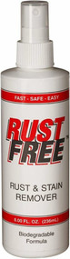 Rustfree Rust and Stain Remover 8Oz Removes Rust, Corrosion and Stains RF0008