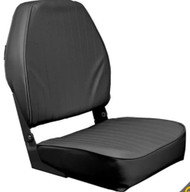 Springfield 1040634 Hi-Back Seat Dlx CHARCOAL Marine High Back Folding Seat Boat