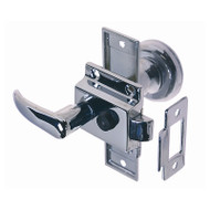 Perko 0930 DP0 CHR Rim Latch Set Chrome Plated Zinc Alloy Sliding Lock Button