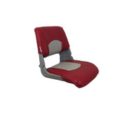 Springfield 1061018 Skipper  Fold Down Seat Gray Shell  Red-Gray Cushion Boat