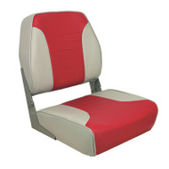 Springfield 1040655 Fold Down Seat Gray-Red (Econ) Comfortable Boat Marine