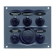 Lowrance 900-5WPS EP Products Waterproof Series Sprayproof 5 Switches Panel