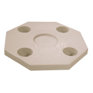 JIF DSI Octagonal Table Top ONLY Ivory Plastic for Floor Mount Boat Marine
