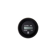 Marpac 7-2075 Hourmeter Black Face Engine Gauge All Black Domed 100K Hours Boat