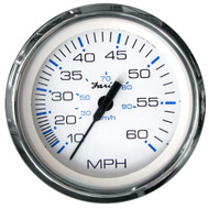 Faria 33811 Chesapeake Gauge Speedometer 0-60MPH White SS Mechanical-Pitot Boat