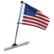Taylor Made Pontoon 24" Flag Pole Mount & 12"x18" US Flag 921 Boat Marine