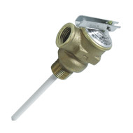 Camco Temperature & Pressure Relief Valve 1/2" Valve 4" Probe 10423 Boat Marine