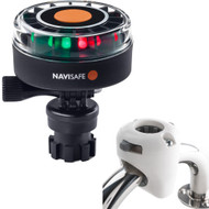Navisafe Navilight 2NM Tricolor w/Navimount Base/Rail Mount White 340KIT3 Marine