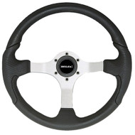 Uflex Nisida Steering Wheel 13.8" Black Polyurethane Grip Alum Spoke NISIDA-B/B