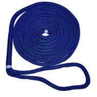New England Ropes 3/8" Double Braid Dock Line Blue w/Tracer 15' C5053-12-00015