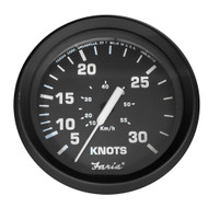 Faria Euro Black 4" Speedometer 30 Knot (Pitot) 32809 Boat Sailboat Marine