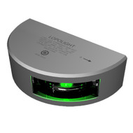 Lopolight 301-001 Navigation Light 2NM Vertical Mnt GREEN Silver Hsng 6M Cable