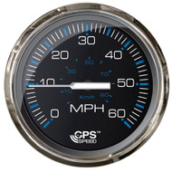 Faria Chesepeake Black 4" Studded Speedometer 60MPH (GPS) 33749 Boat Marine