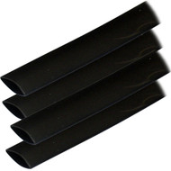 Ancor Adhesive Lined Heat Shrink Tubing (ALT) 3/4"x12" 4-Pack Black 306124 Boat