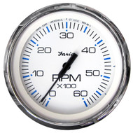 Faria Chesapeake White SS 4" Tachometer 6000 RPM (Gas) (Inboard & I/O) 33807