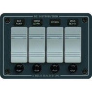 Blue Sea 8262 Waterproof Panel 4 Position Slate Grey 8262 Boat Sailboat Marine
