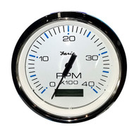 Faria Chesapeake SS 4" Tachometer 4000RPM Diesel Hourmeter Var Rat Altern 33834