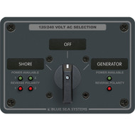 Blue Sea 8386 AC Rotary Switch Panel 30 Ampere 2 Positon + OFF, 4 Pole  Marine