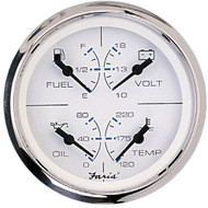 Faria Chesapeake White SS 4" Multifunction Gauge 33851 Boat Sailboat Marine