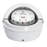 Ritchie S-87W Voyager Compass Surface Mount White S-87W Boat Sailboat Marine