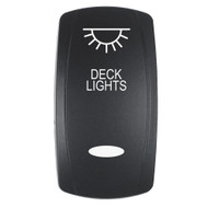 Pacer Actuator 'DECK LIGHTS' Cover for Switch V Series Contura Black Laser  Boat