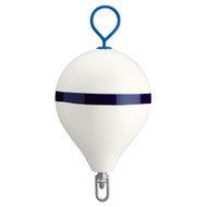 Polyform 17" CM Mooring Buoy w/Steel Iron White Blue Stripe CM-3 WH-STR Marine