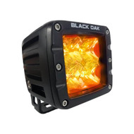 Black Oak 2" Amber LED Pod Light Flood Optics Black Housing Pro 3.0 2A-POD30S
