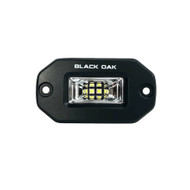 Black Oak 2" Marine Flush Mount Spreader Light Black Housing Pro 3.0 2FSLB-S