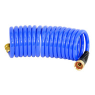 HoseCoil 15' Blue Self Coiling Hose w/Flex Relief HS1500HP Boat Sailboat Marine