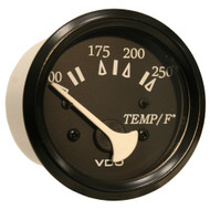 VDO Cockpit Marine 2-1/16" Gauge 250deg F Water Temperature Gauge Black Dial