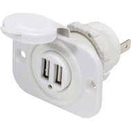 Blue Sea 12V DC Dual USB Charger Socket White 1016200 Electrical Boat Marine