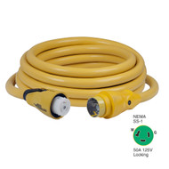 Marinco CS503-25 EEL 50A 125V Shore Power Cordset 25' Yellow  Boat Marine