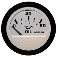 Faria Euro White 2" Oil Pressure Gauge (80 PSI) 12902 Boat Sailboat Marine